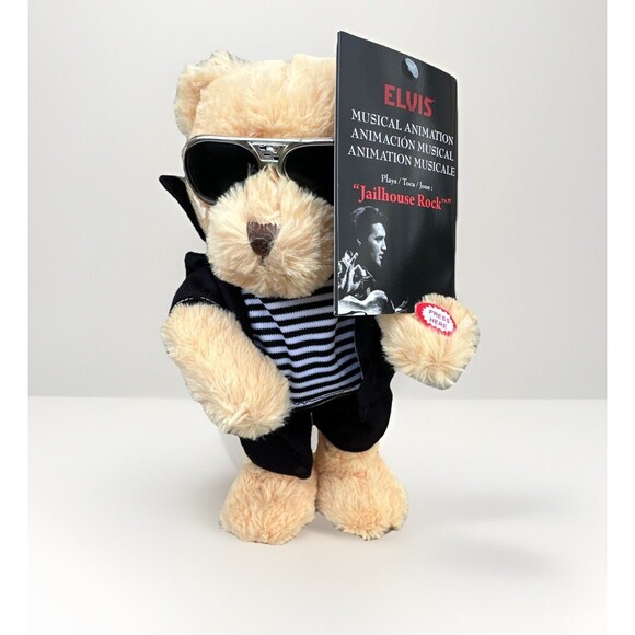 Dyno Other - Elvis Presley Jailhouse Rock Musical Animation Singing Teddy Bear Plush NEW